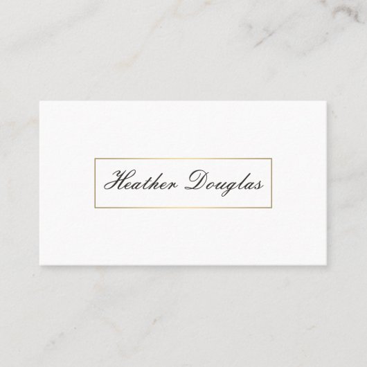 Gouden lijst / Cursieve typografie Visitekaartje (Voorkant)