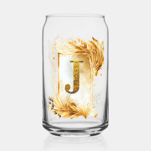 Gouden Lijst Decor Monogram J Blikvorm Glas