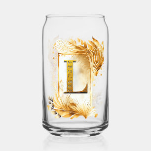 Gouden Lijst Decoratief Monogram L Blikvorm Glas