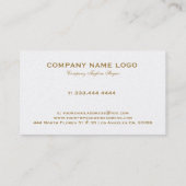  gouden lijst, donkerrode en witte achtergrond visitekaartje (Achterkant)