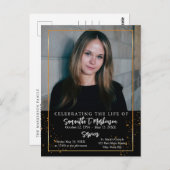 Gouden lijst Eenvoudig moderne gespikkelde uitvaar Briefkaart (Voorkant / Achterkant)