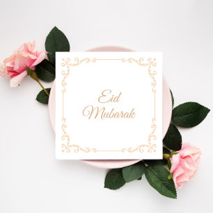 Gouden lijst Eid Mubarak Gefeliciteerd Elegant Vie Feestdagenkaart