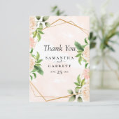 Gouden Lijst en Rozen Bedankkaart (Staand voorkant)