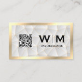Gouden lijst | Geometrisch | qr barcode Visitekaartje (Voorkant)