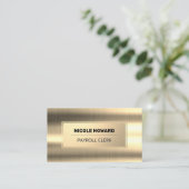 Gouden lijst | Gouden metalen achtergrond Visitekaartje (Staand voorkant)