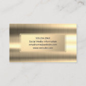 Gouden lijst | Gouden metalen achtergrond Visitekaartje (Achterkant)