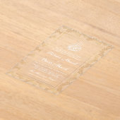 Gouden Lijst  islamitische islamitische bruiloft Acryl Uitnodigingen (Laagn)