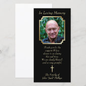 Gouden lijst kruis condoleance bedankt (Voorkant / Achterkant)