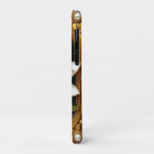 Gouden lijst met bloem- en parelontwerp Case-Mate iPhone case (Achterkant/links)
