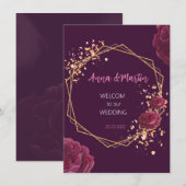 gouden lijst met bloemen op een kruit (Voorkant / Achterkant)