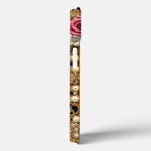 Gouden Lijst met elegante Rozen en parels Case-Mate iPhone Case (Achterkant / Rechts)