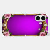 Gouden Lijst met elegante Rozen en parels Case-Mate iPhone Case (Achterkant (horizontaal))