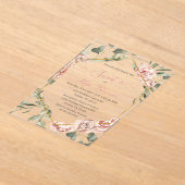 Gouden lijst met rozen Sweet 16 Party Acryl Uitnodigingen (Laagn)