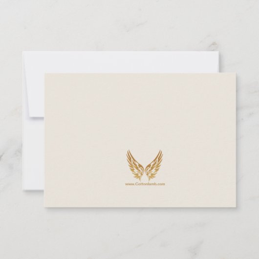 Gouden Lijst met vleugels Response Kaart (Achterkant)