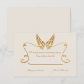 Gouden Lijst met vleugels Response Kaart (Voorkant / Achterkant)