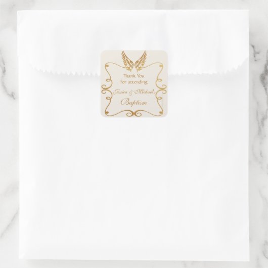 Gouden Lijst met vleugels Sticker (Tas)