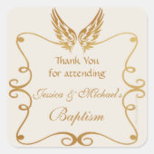 Gouden Lijst met vleugels Sticker (Voorkant)