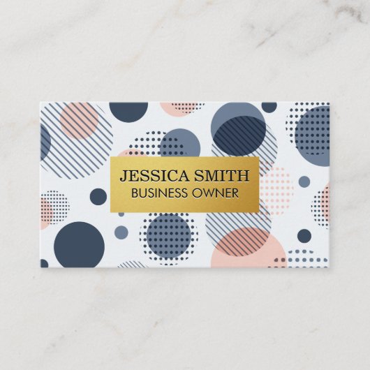 Gouden lijst | Modern abstract patroon Visitekaartje (Voorkant)