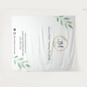 Gouden lijst Monogram Fotografie Bedrijfs Wit Wandkleed (Voorkant (horizontaal))