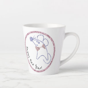 Gouden lijst, nieuwjaar, Kerstmis Latte Mok