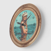  gouden lijst ronde foto klassiek grote klok (Hoek)