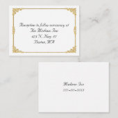 Gouden lijst Trouwbehuizingskaarten Informatiekaartje (Voorkant / Achterkant)