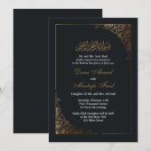 gouden lijst - uitnodiging voor een moslim - bruil (Voorkant / Achterkant)