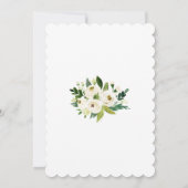 Gouden lijst waterverf Witte Bloesem Bloemige Doop Kaart (Achterkant)