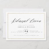 gouden lijst, zwarte etentje kaart (Voorkant)