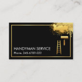 Gouden Lijsten borstel schilderij Gold Paint Splat Visitekaartje (Voorkant)