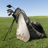 Gouden  Lijsten golfhanddoek (Groen)