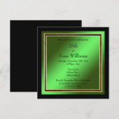 Gouden Lijsten Groen & Zwart Man Verjaardag Kaart (Voorkant / Achterkant)