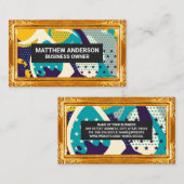 gouden Lijsten rand | Moderne kunst Visitekaartje (Voorkant / Achterkant)