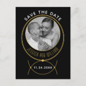 Gouden lijsten sieraden geïnspireerd bruiloft foto briefkaart (Voorkant)