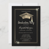 Gouden Lijsten Sparkle, Graduation Cap Afstuderen Kaart (Voorkant)