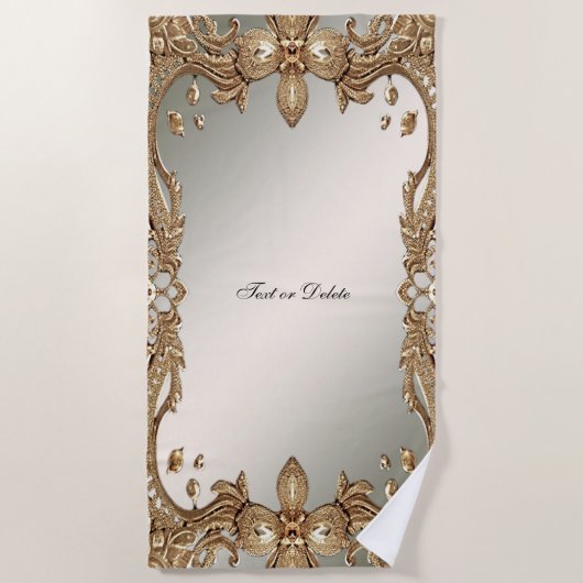 Gouden  Lijsten strandlaken (Voorkant)