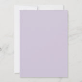 Gouden Lilac Wilde Bloemen Bruiloft Kaart (Achterkant)
