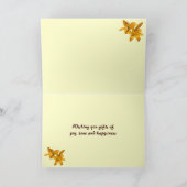 Gouden Lilies Birthday Kaart (Binnen)