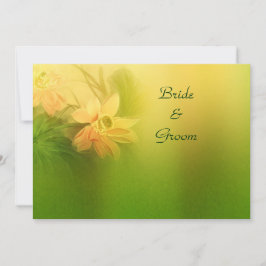 Gouden Limoen Bloemen bruiloft uitnodiging