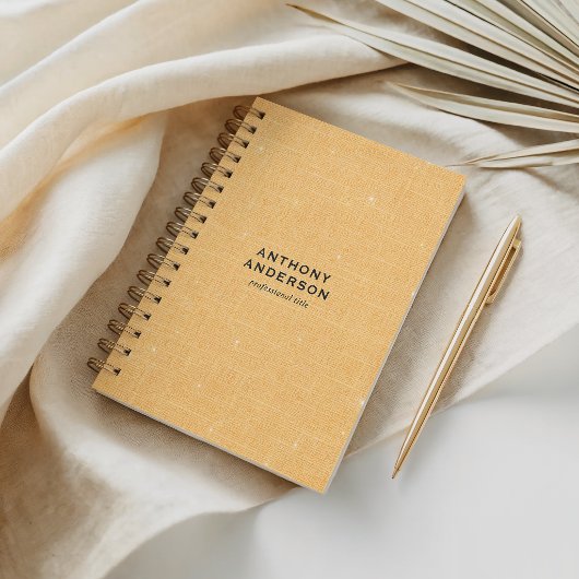 Gouden linnen textuur met subtiele witte glans planner