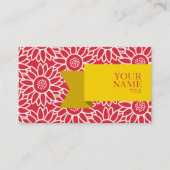 Gouden Lint Alizarin Crimson Zonnebloem Visitekaartje (Voorkant)