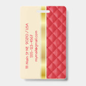 Gouden lint Bagagelabel / badge (Achterkant)