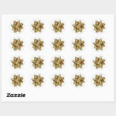 Gouden lint/boog ronde sticker (Vel)