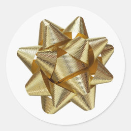 Gouden lint/boog ronde sticker
