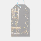 Gouden lint champagne cadeaulabel (Achterkant)