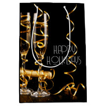 Gouden lint champagne fijne feestdagen