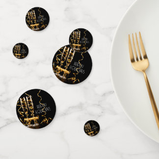 Gouden Lint Champagne Prettig Kerstfeest Confetti