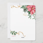 Gouden lint foto kerstkaart (Achterkant)