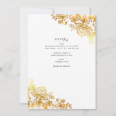 Gouden lint Katholieke Huwelijksmis Trouwdag Kaart (Achterkant)