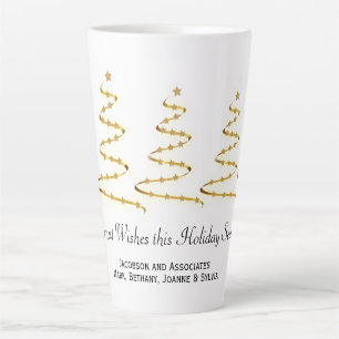 Gouden Lint Kerstbomen Zakelijke Swag Latte Mok